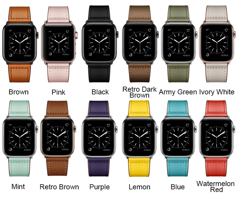 Genuine Leather iWatch Band Strap
