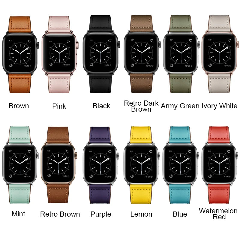 Genuine Leather iWatch Band Strap