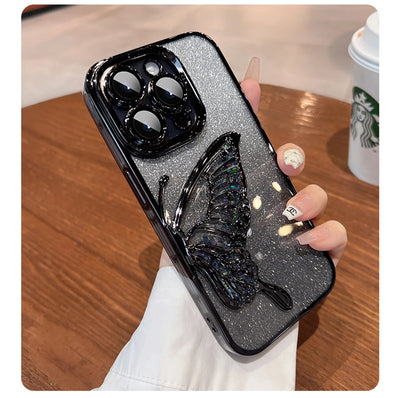Flash Glitter Butterfly iPhone Case