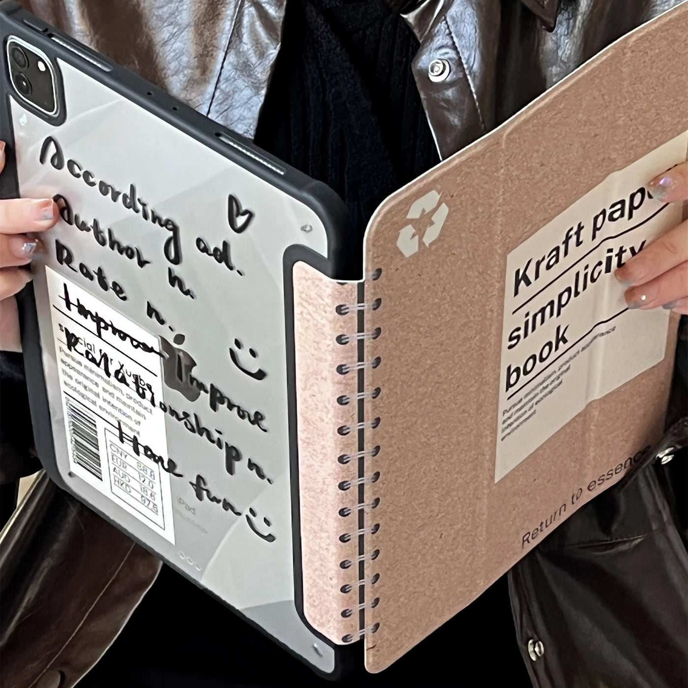 Cute notebook iPad Case
