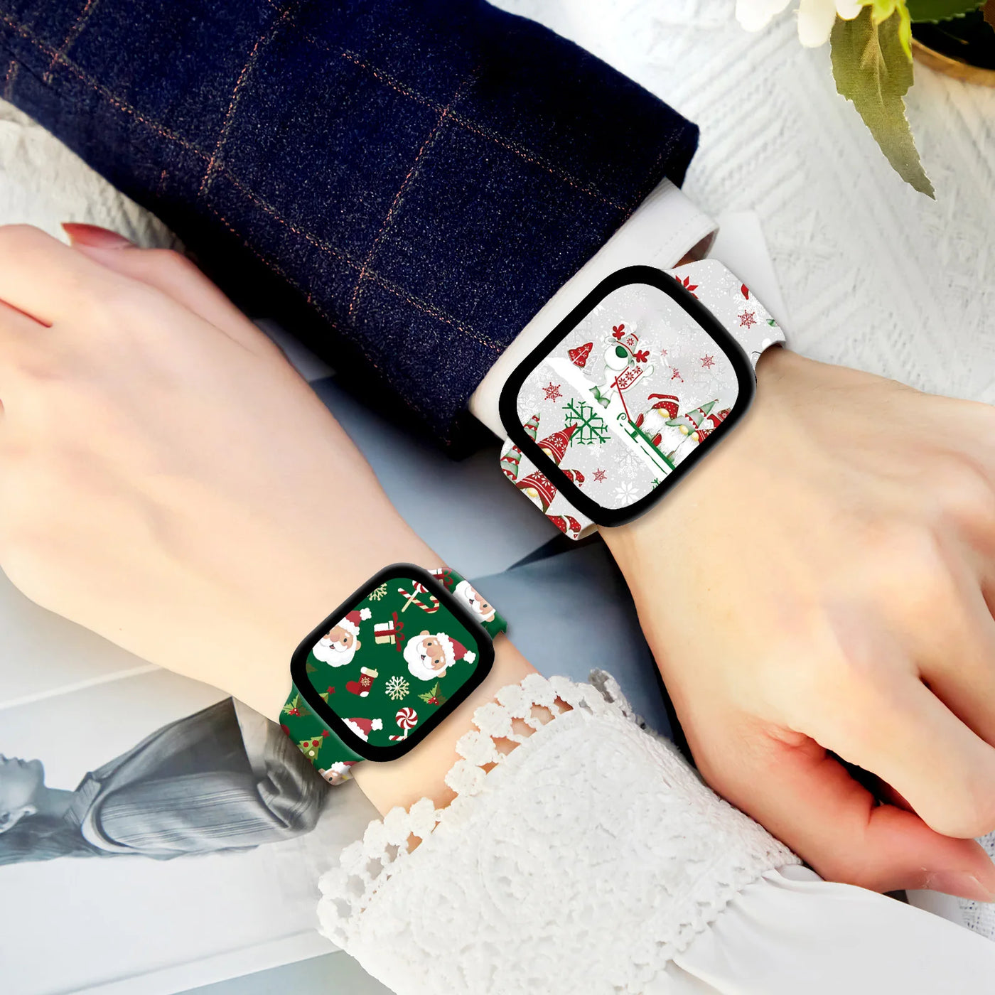 Colorful Christmas Silicone Strap