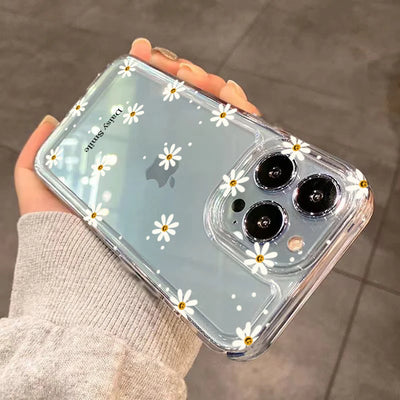 Flowers Pattern Transparent Cover