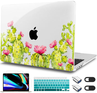 Elegant Purple Floral Print MacBook Case