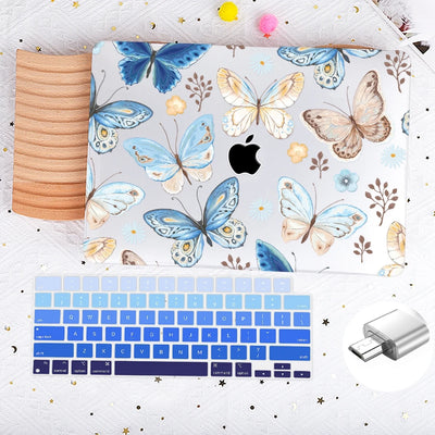 Blue Butterfly Crystal Case for MacBook