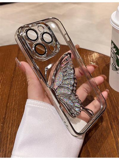 Flash Glitter Butterfly iPhone Case
