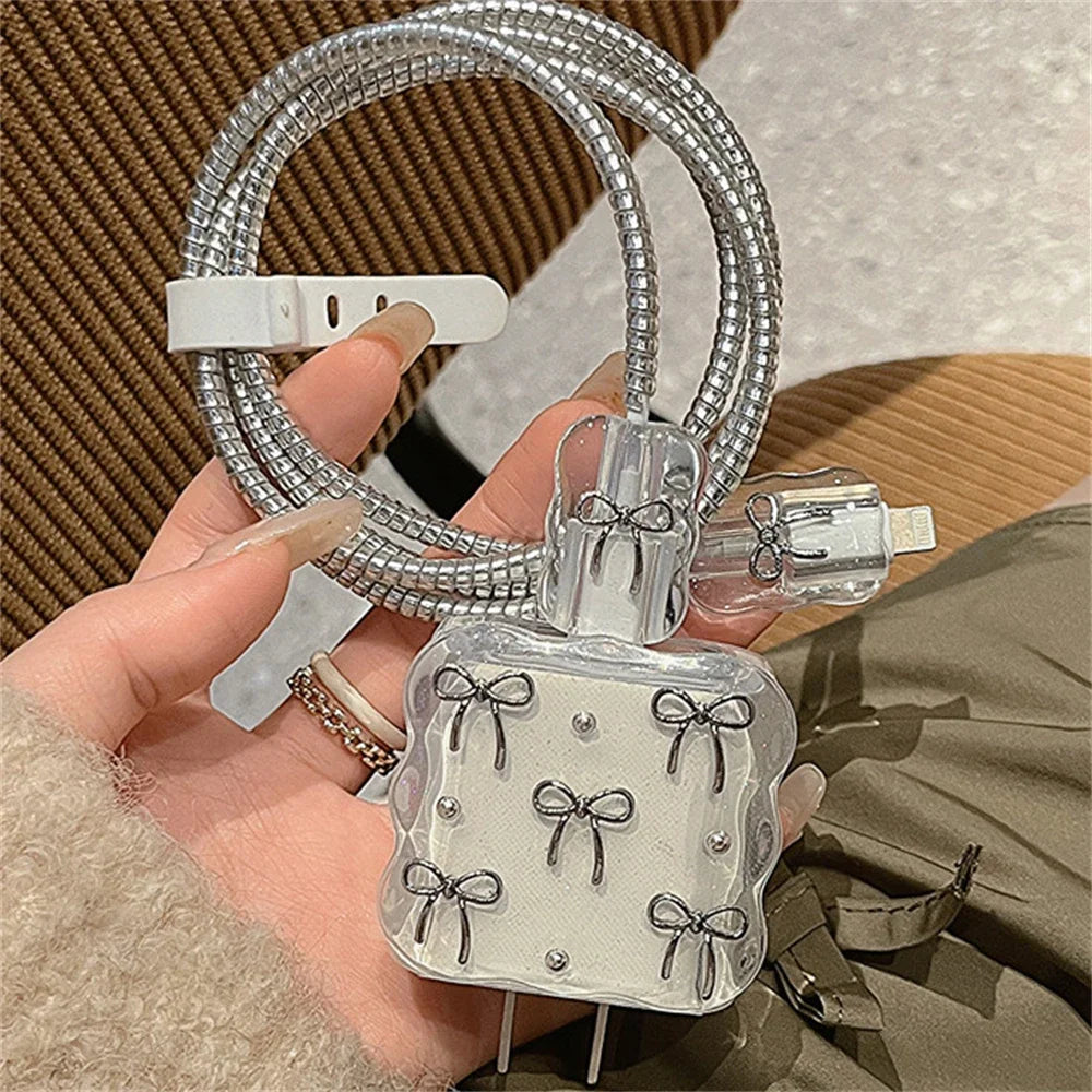 Bowknot Pearl Charging Protector Case