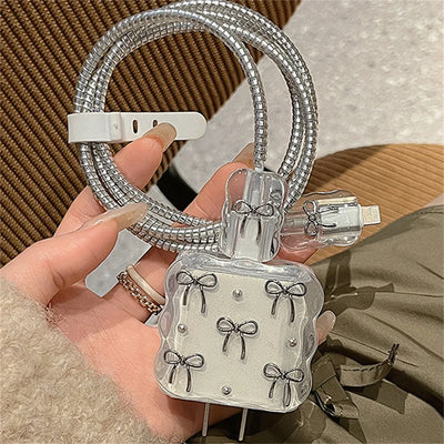 Bowknot Pearl Charging Protector Case