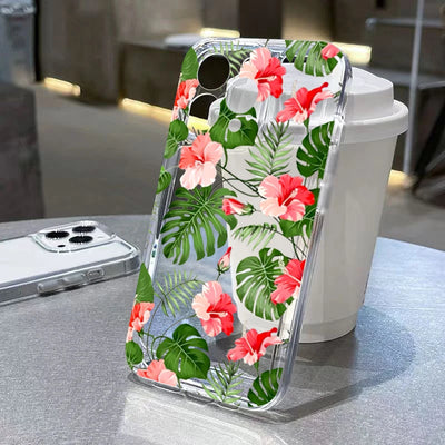 Flowers Pattern Transparent Cover