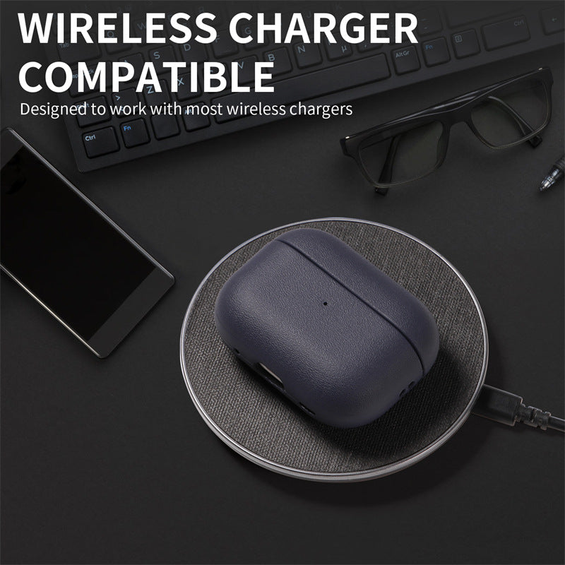 Leather grain Case For AirpPods