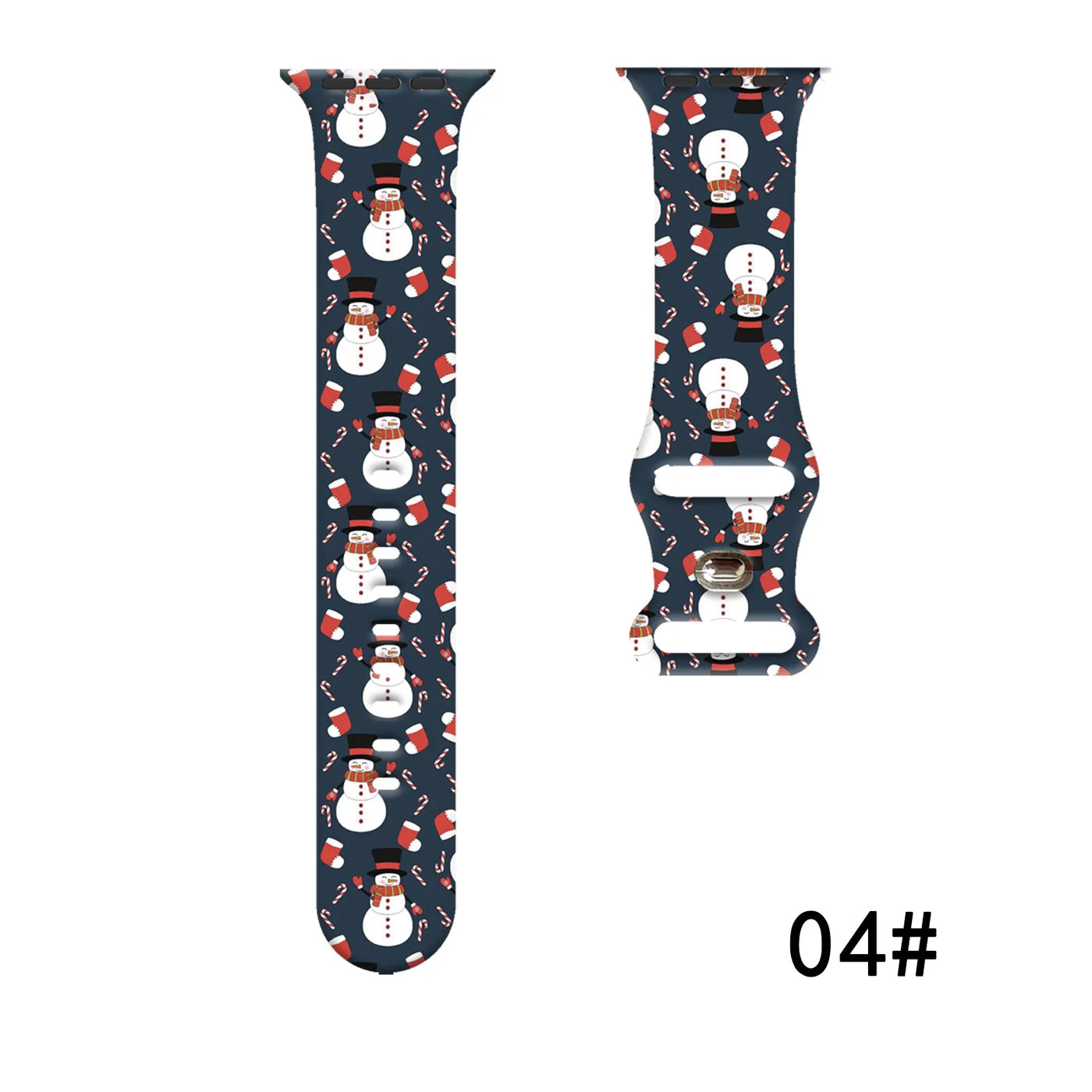 Colorful Christmas Silicone Strap