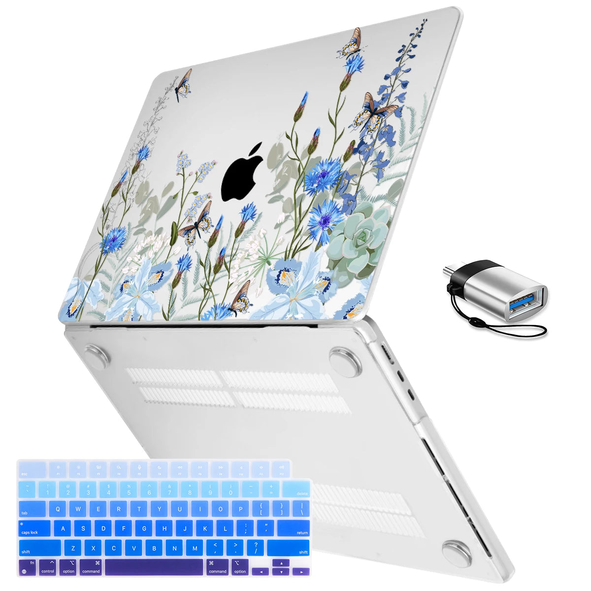 Blue Butterfly Crystal Case for MacBook