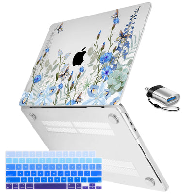 Blue Butterfly Crystal Case for MacBook