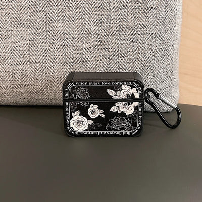 Airpods White Retro Rose Case