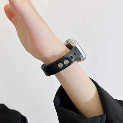 Thin Leather Strap for Apple Watch