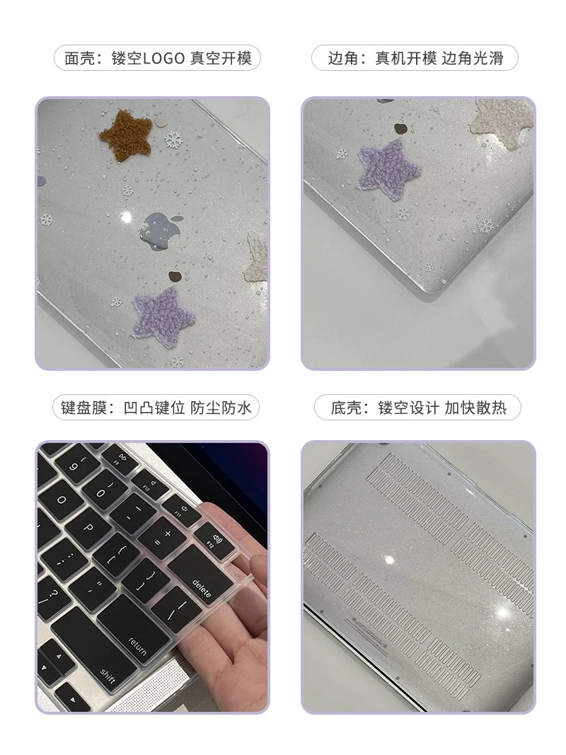 Macbook Air Bling Stars Cover