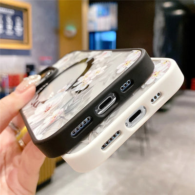Floral Magnetic Wireless Charging Case