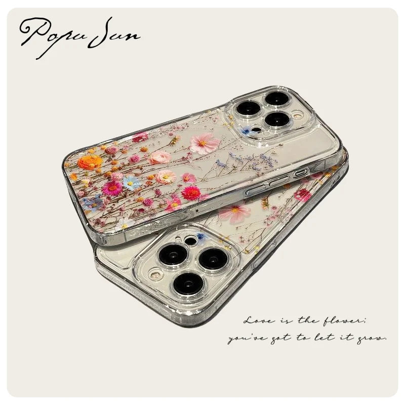 Transparent Flower iPhone Cover
