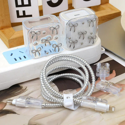 Bling Bowknot Charger Cover