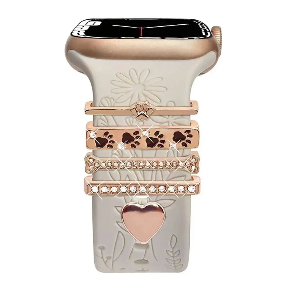 Diamond Decorative Rings iwatch Strap