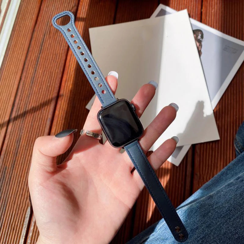 Thin Leather Strap for Apple Watch