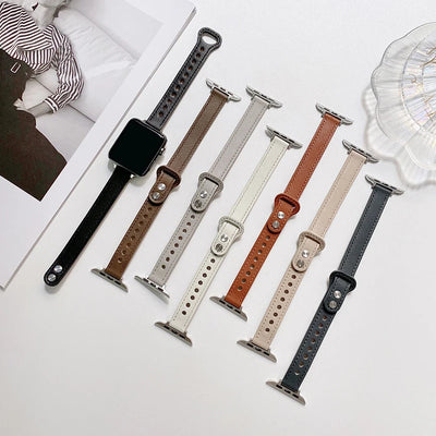 Thin Leather Strap for Apple Watch