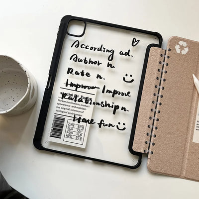 Cute notebook iPad Case
