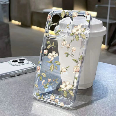 Flowers Pattern Transparent Cover