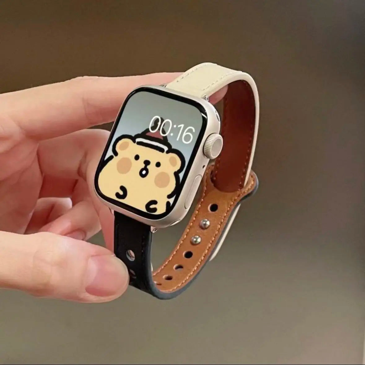 Thin Leather Strap for Apple Watch