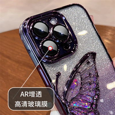 Flash Glitter Butterfly iPhone Case