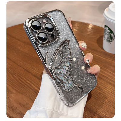 Flash Glitter Butterfly iPhone Case