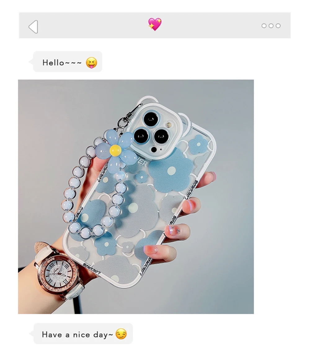 3D Flower iPhone Chain Cover