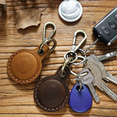 Airtag Leather KeyRing Case