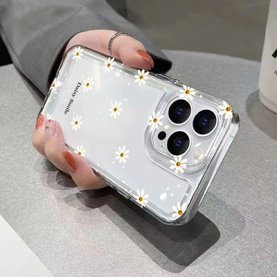 Flowers Pattern Transparent Cover