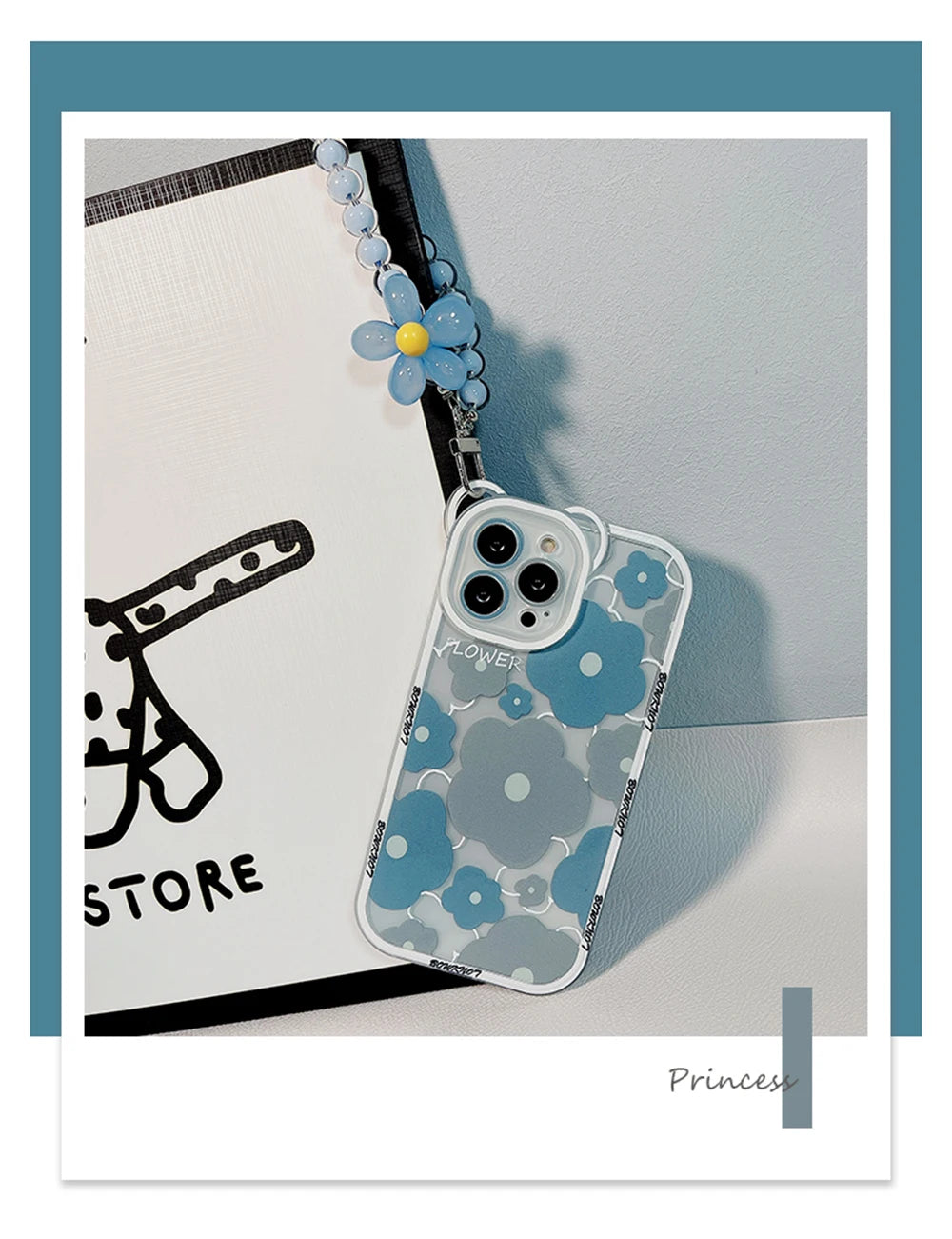 3D Flower iPhone Chain Cover