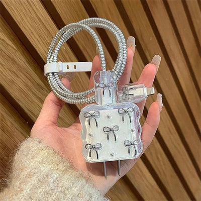 Bowknot Pearl Charging Protector Case
