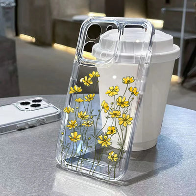 Flowers Pattern Transparent Cover