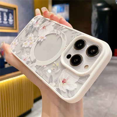 Floral Magnetic Wireless Charging Case