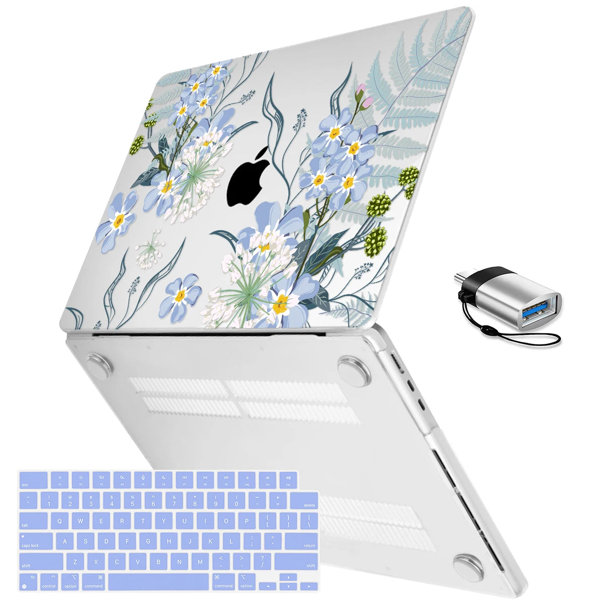 Blue Butterfly Crystal Case for MacBook