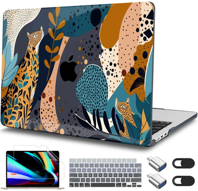 Elegant Purple Floral Print MacBook Case