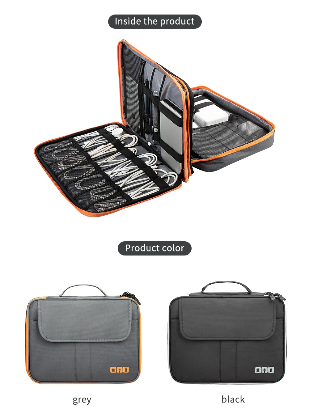 Travel Electronics Organizer Pouch