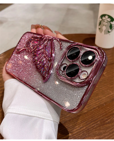 Flash Glitter Butterfly iPhone Case