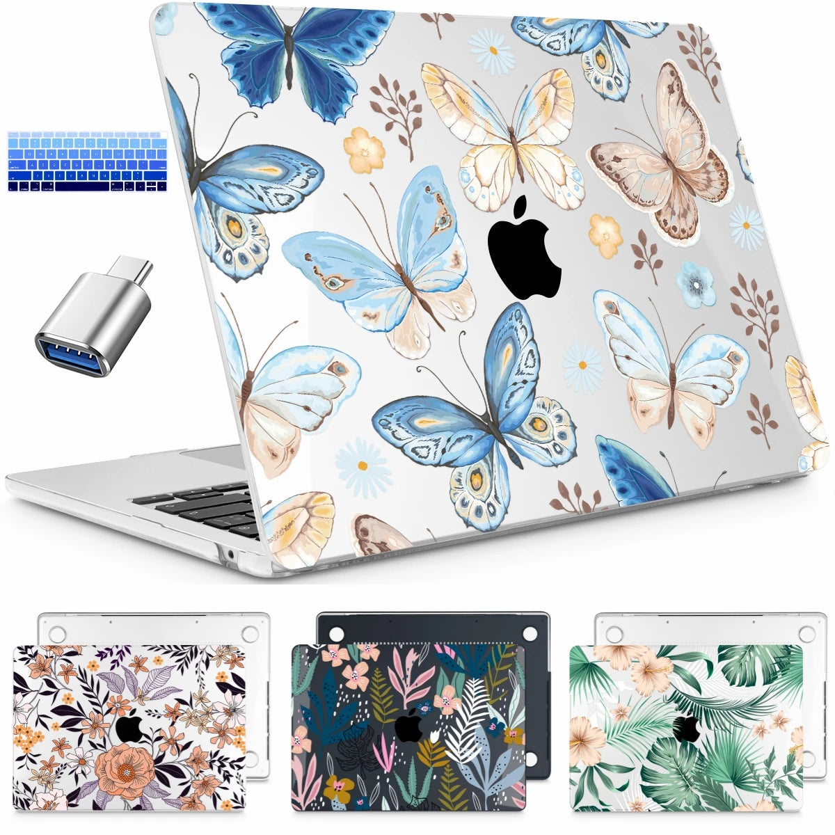 Blue Butterfly Crystal Case for MacBook