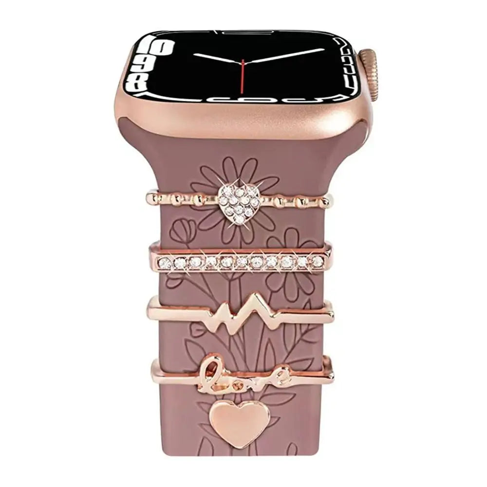 Diamond Decorative Rings iwatch Strap