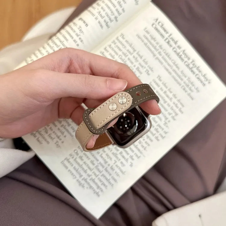 Thin Leather Strap for Apple Watch