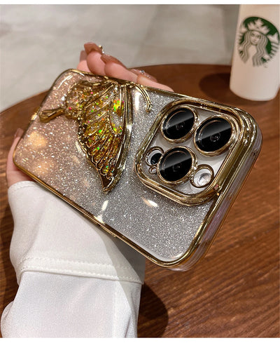Flash Glitter Butterfly iPhone Case