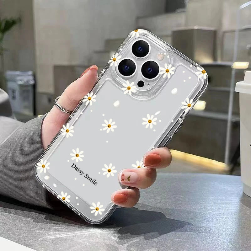 Flowers Pattern Transparent Cover