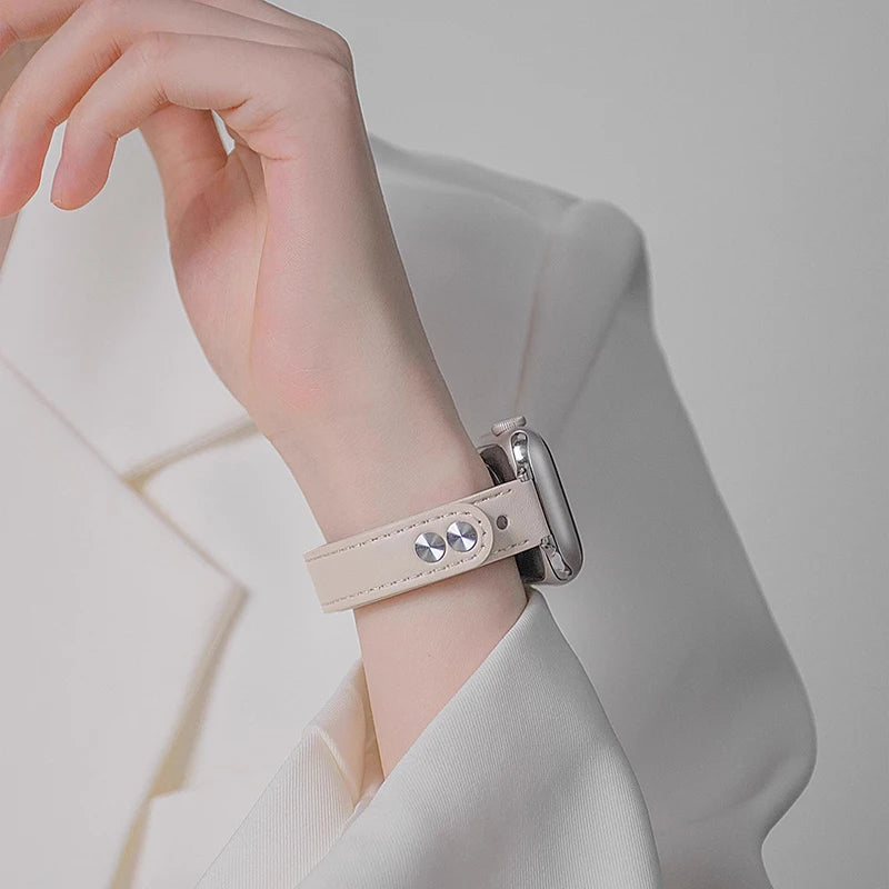 Thin Leather Strap for Apple Watch