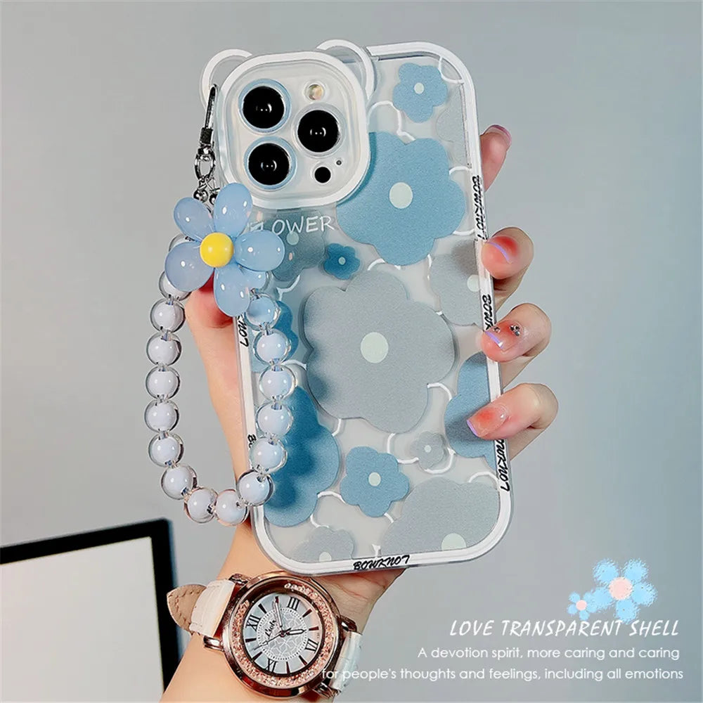 3D Flower iPhone Chain Cover