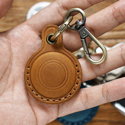 Airtag Leather KeyRing Case