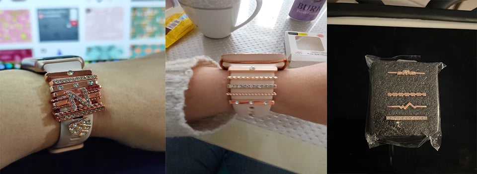 Diamond Decorative Rings iwatch Strap